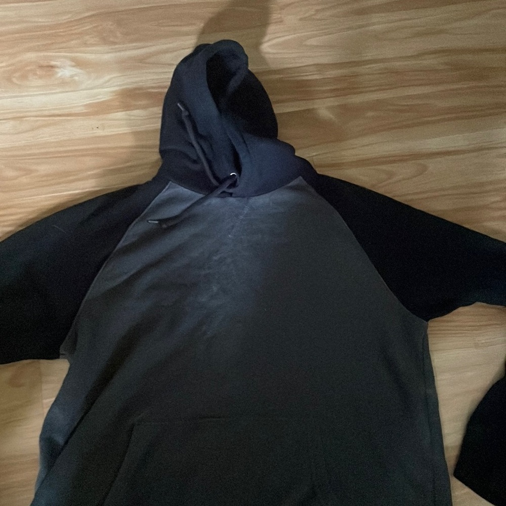 Grey and black sweatshirt
